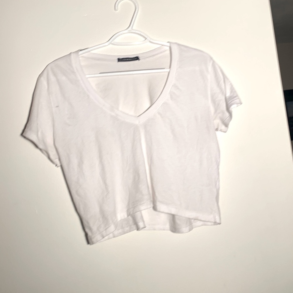 Brandy Melville white V neck tee!